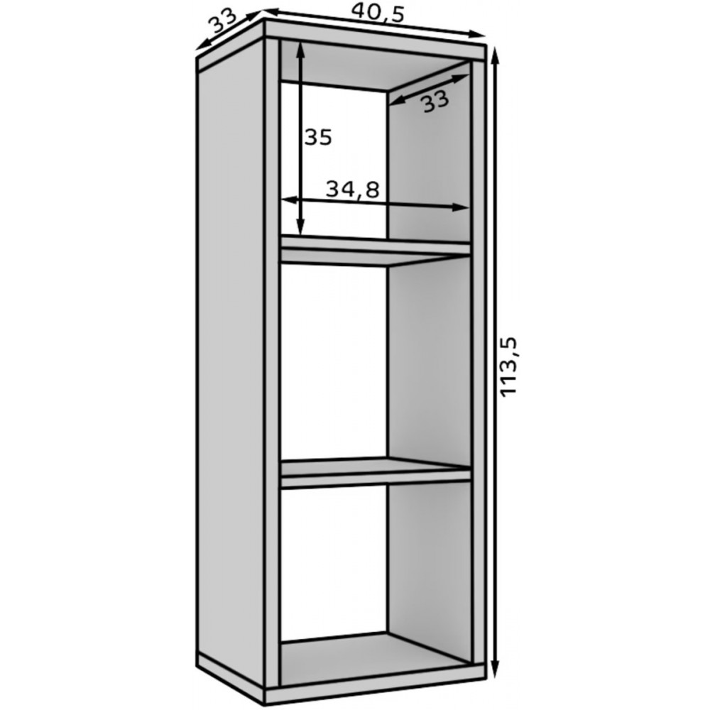 Βιβλιοθήκη Panau I-Leuko 40.5x33x113.5