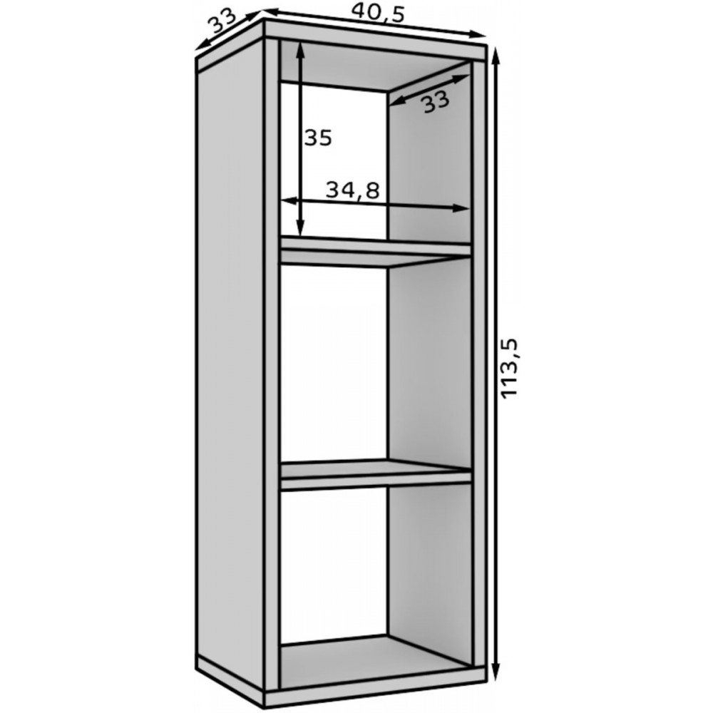 Βιβλιοθήκη Panau I-Fusiko 40.5x33x113.5