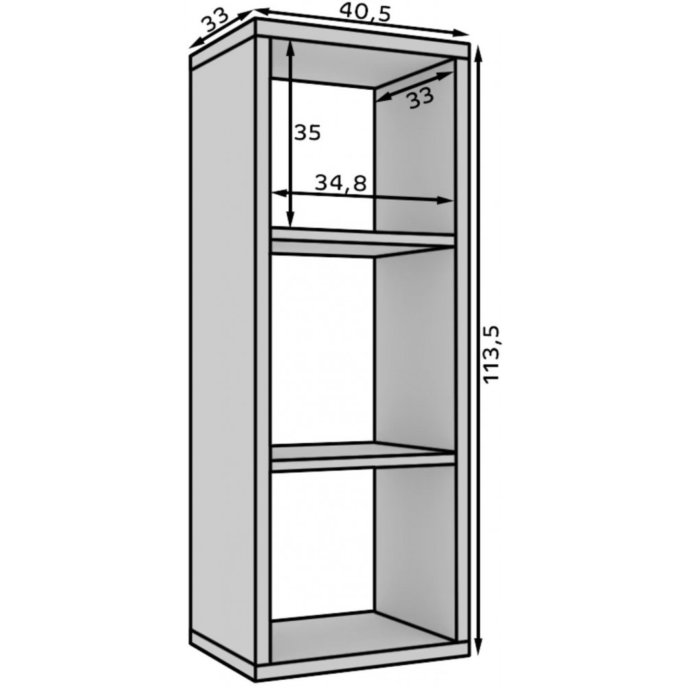 Βιβλιοθήκη Panau I 40.5x33x113.5