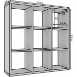 Βιβλιοθήκη Panau VI-Fusiko 113.5x33x113.5