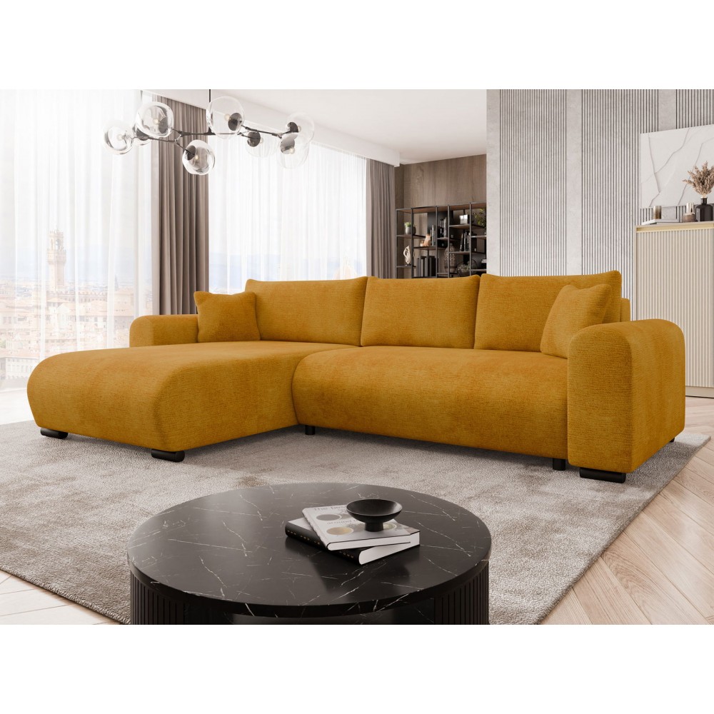 Γωνιακός καναπές Merkos-Moustardi