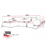 Γωνιακός καναπές Merkos-Gkri Anoixto