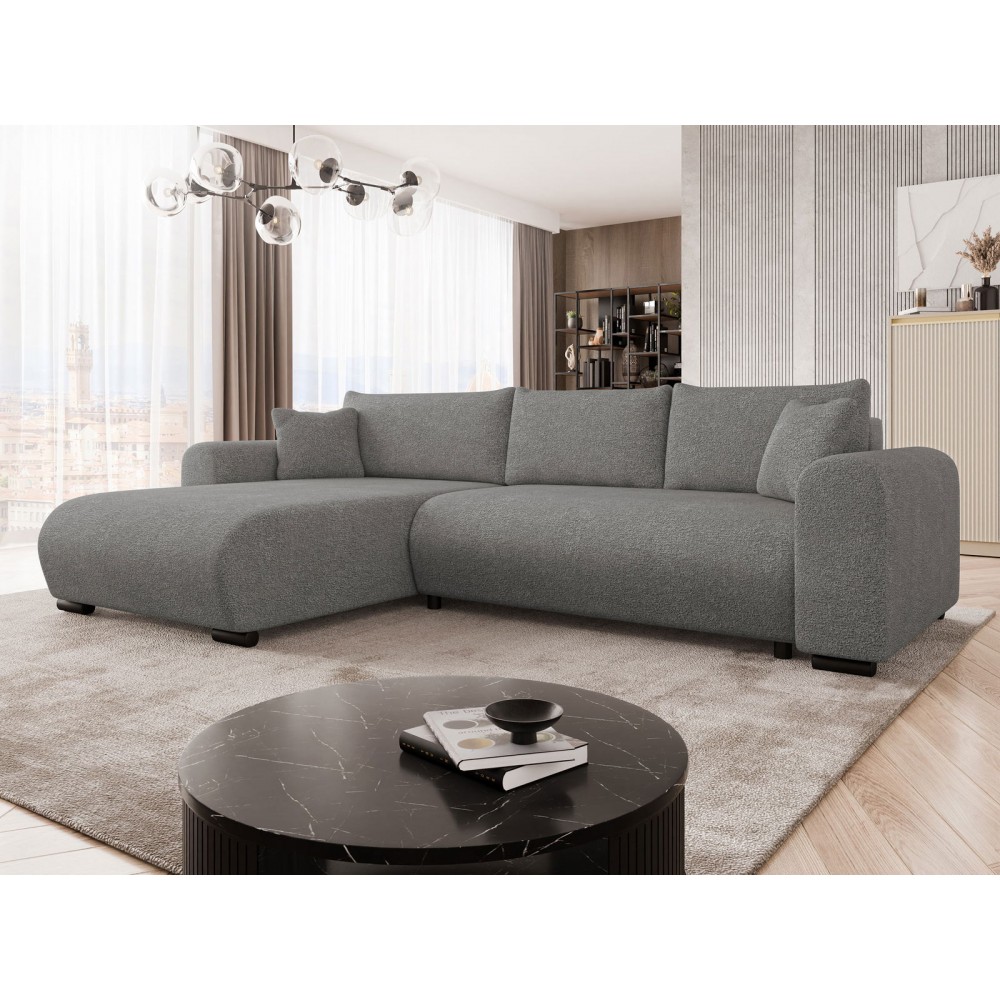 Γωνιακός καναπές Merkos-Gkri Skouro