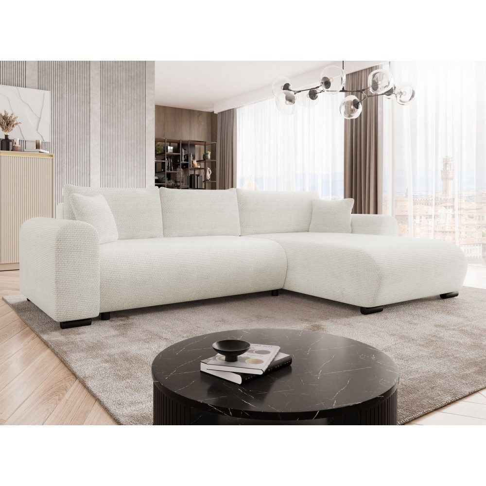 Γωνιακός καναπές Merkos-Leuko