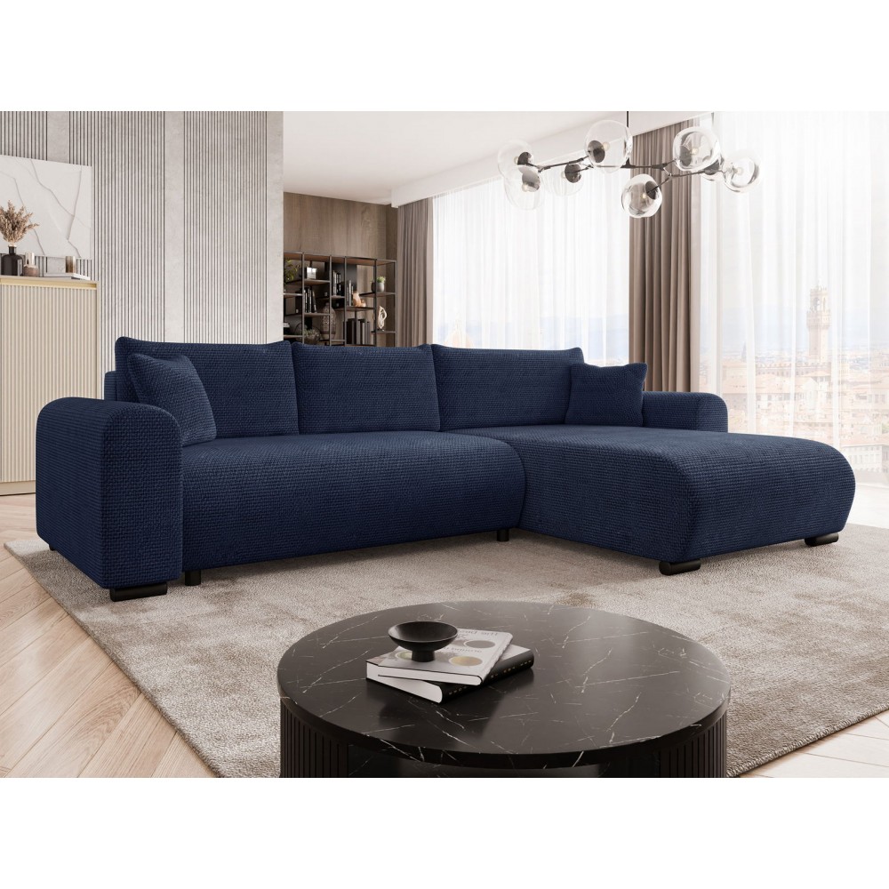 Γωνιακός καναπές Merkos-Mple Skouro