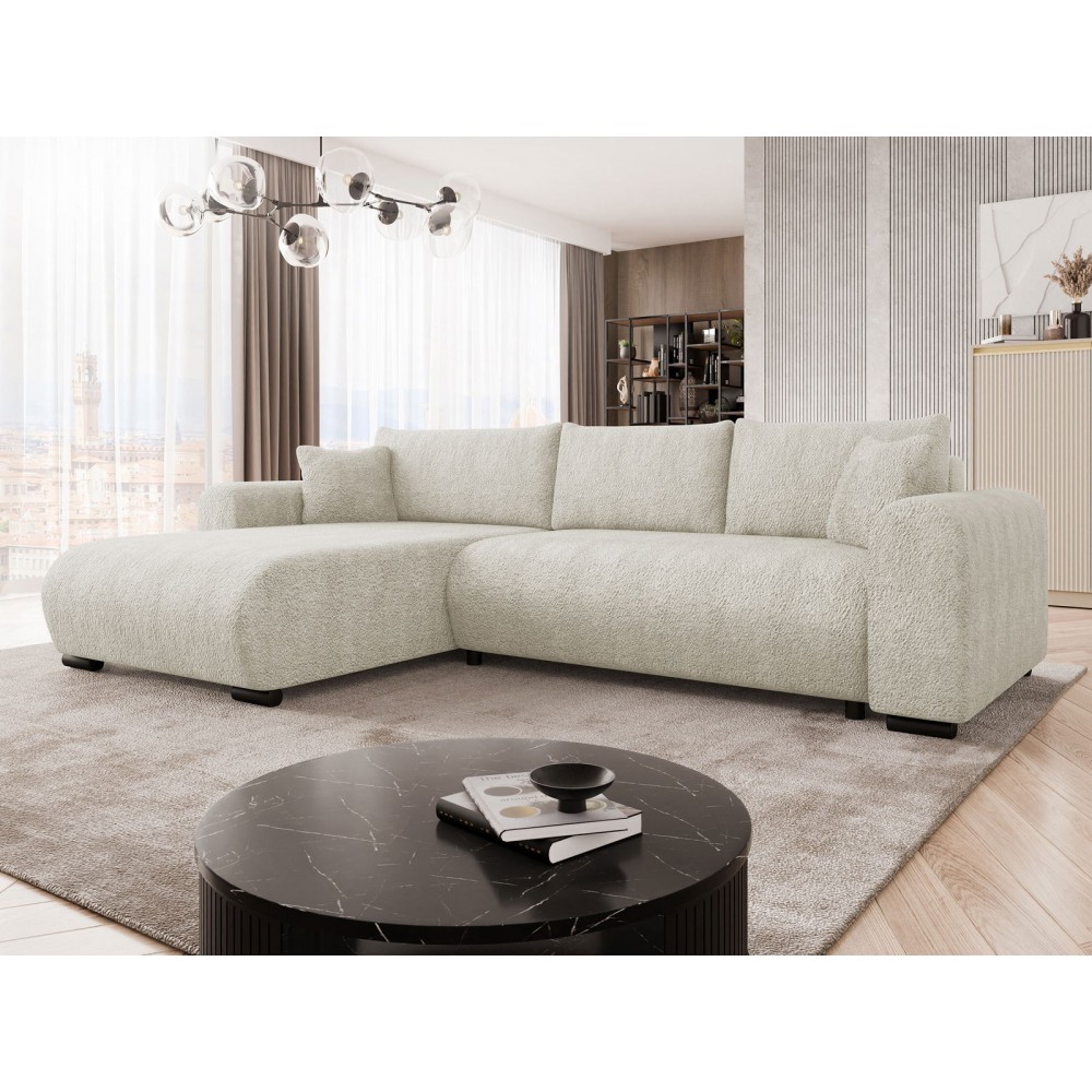 Γωνιακός καναπές Merkos-Krem