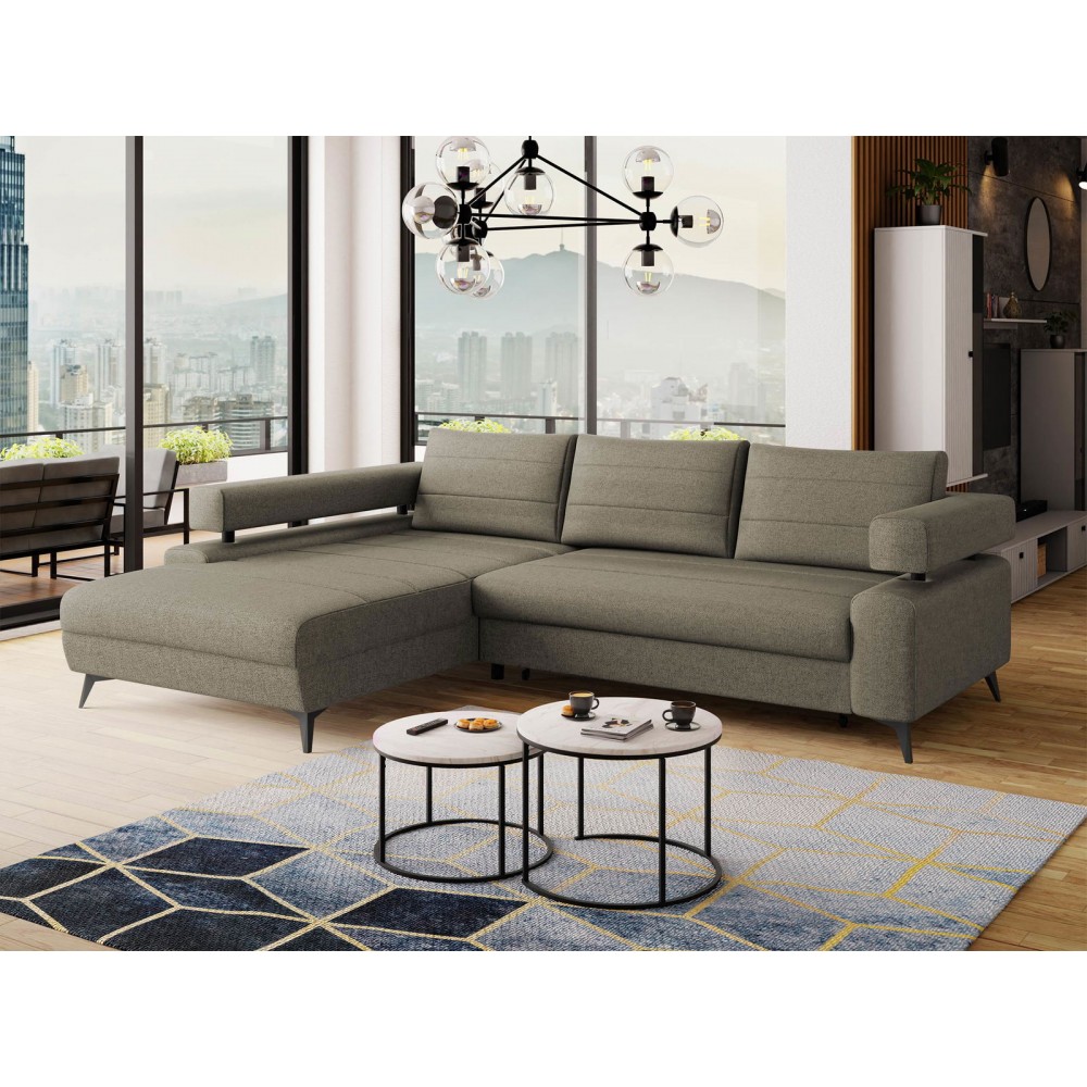 Γωνιακός καναπές Rosa-Gkri Skouro-Αριστερή