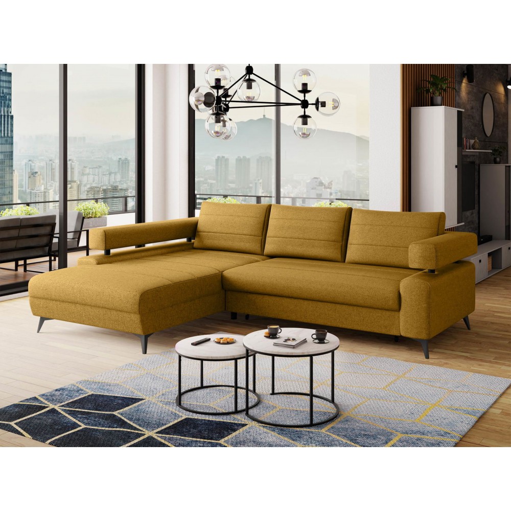 Γωνιακός καναπές Rosa-Moustardi-Αριστερή