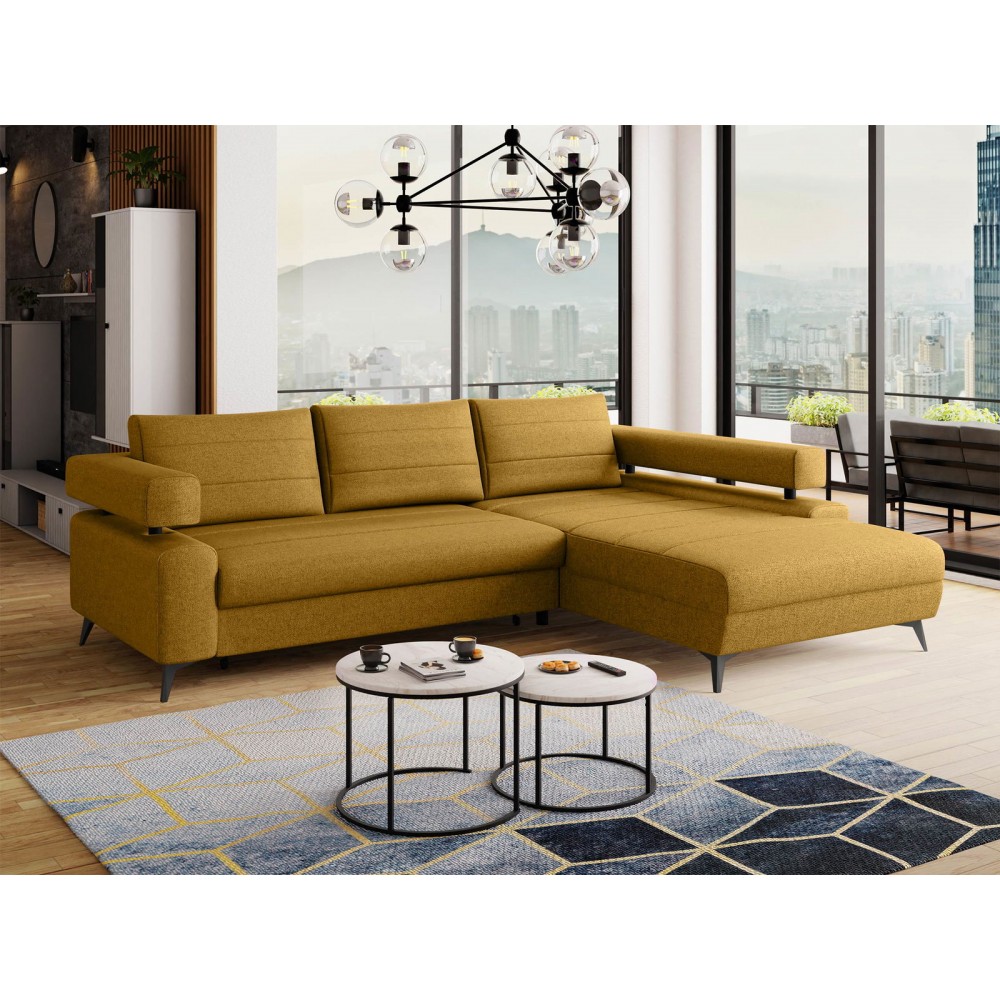 Γωνιακός καναπές Rosa-Moustardi-Δεξιά