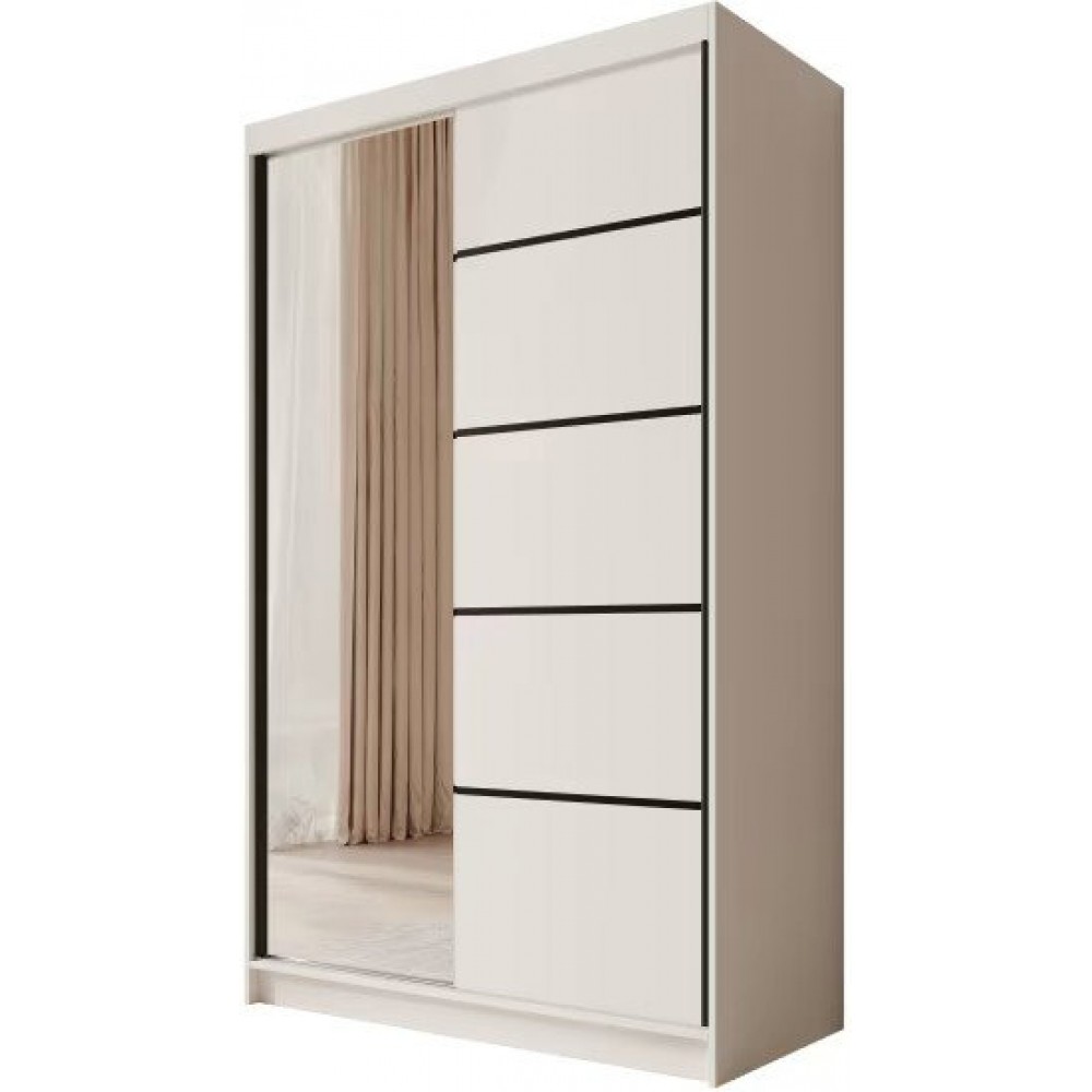 Ντουλάπα Belfast 120 συρόμενη-Leuko 120x58x200