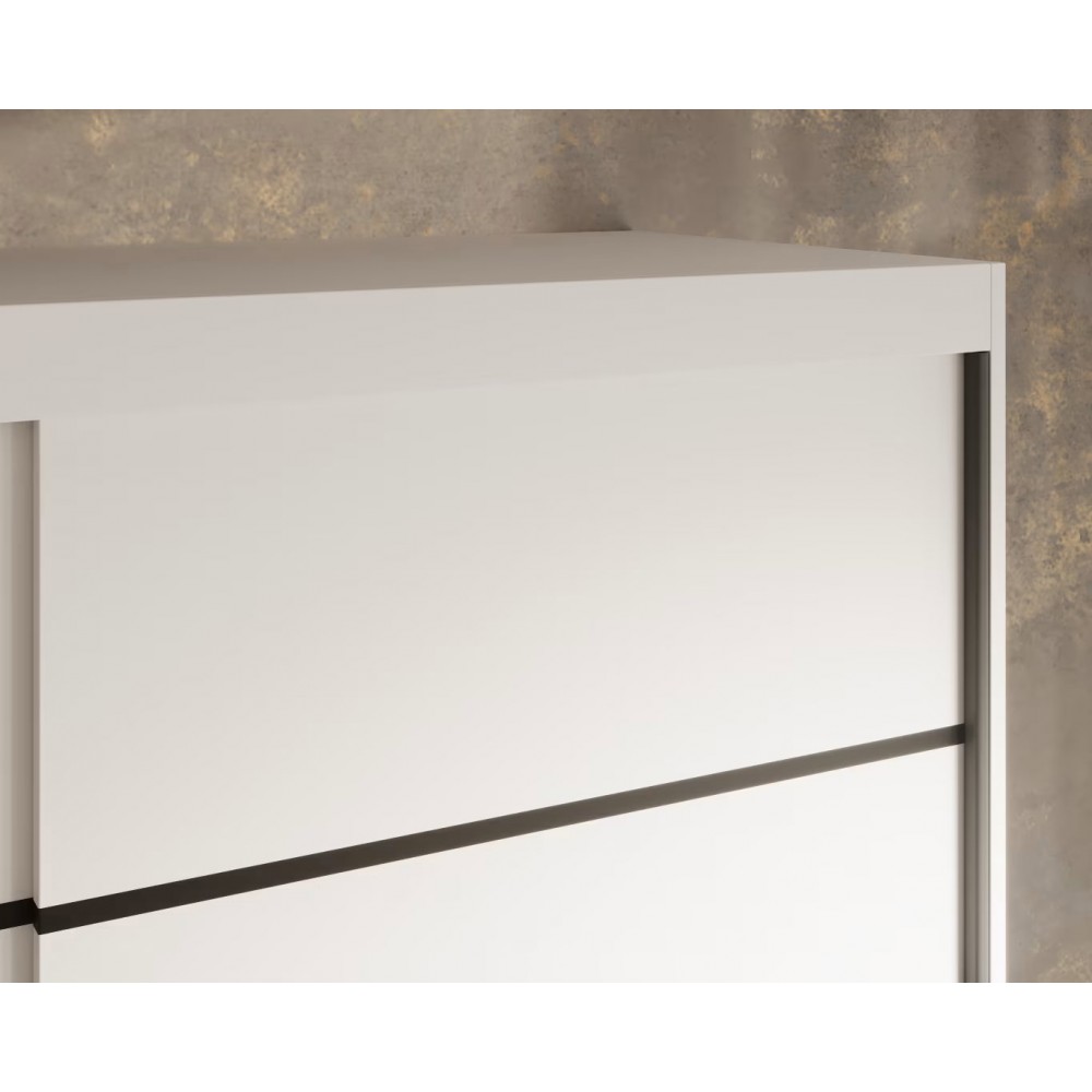 Ντουλάπα Houston 150 συρόμενη-Leuko 150x58x200