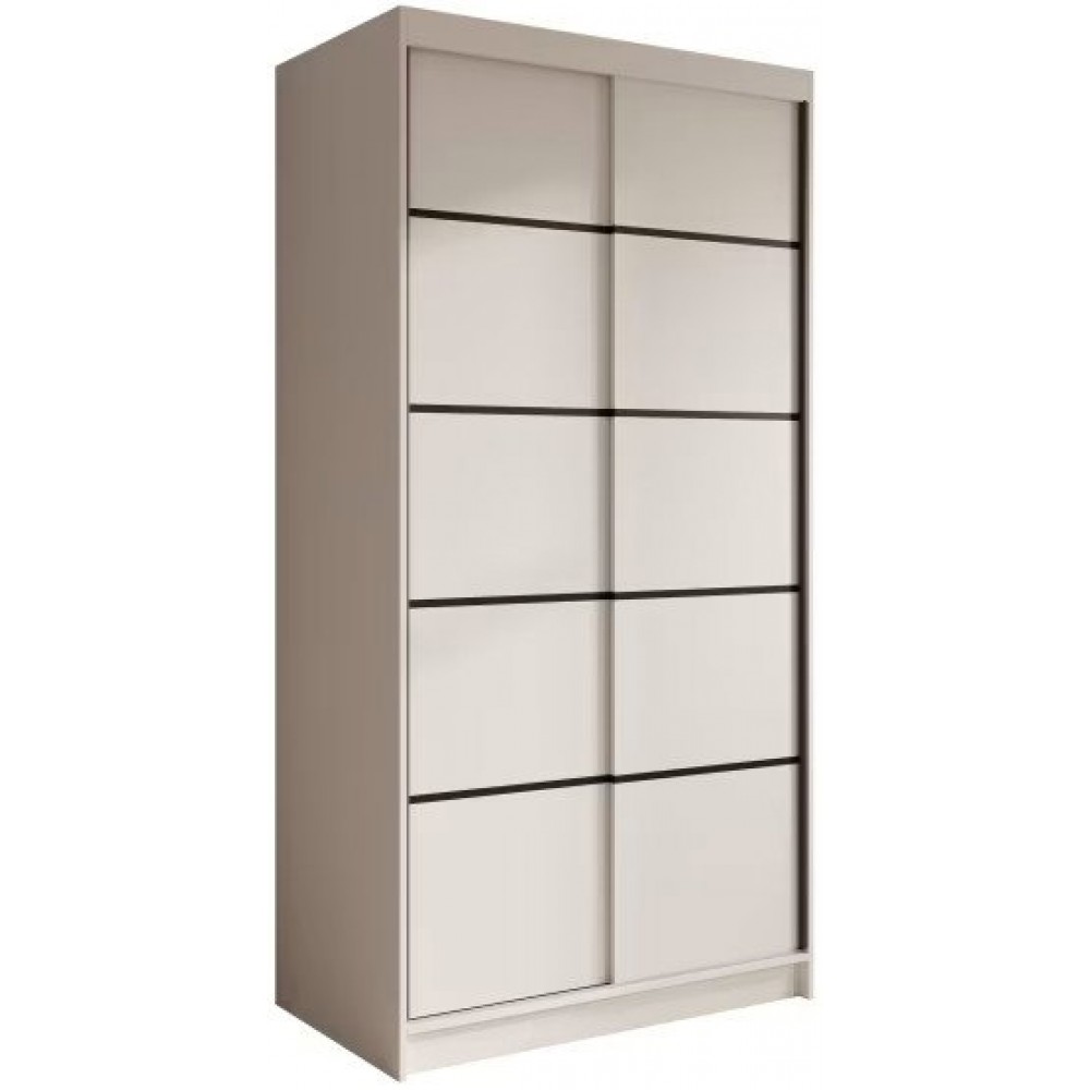 Ντουλάπα Wardis 100 συρόμενη-Leuko 100x58x200