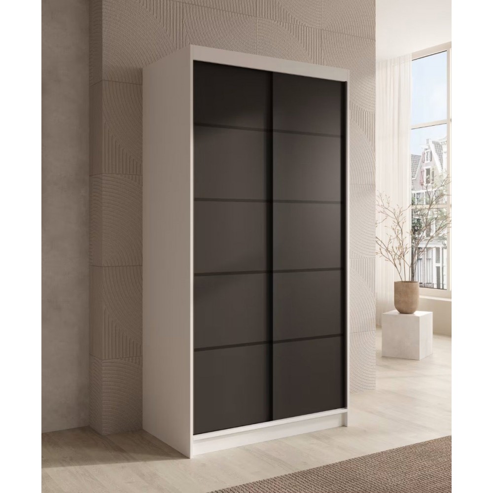 Ντουλάπα Wardis 100 συρόμενη-Leuko-Mauro 100x58x200