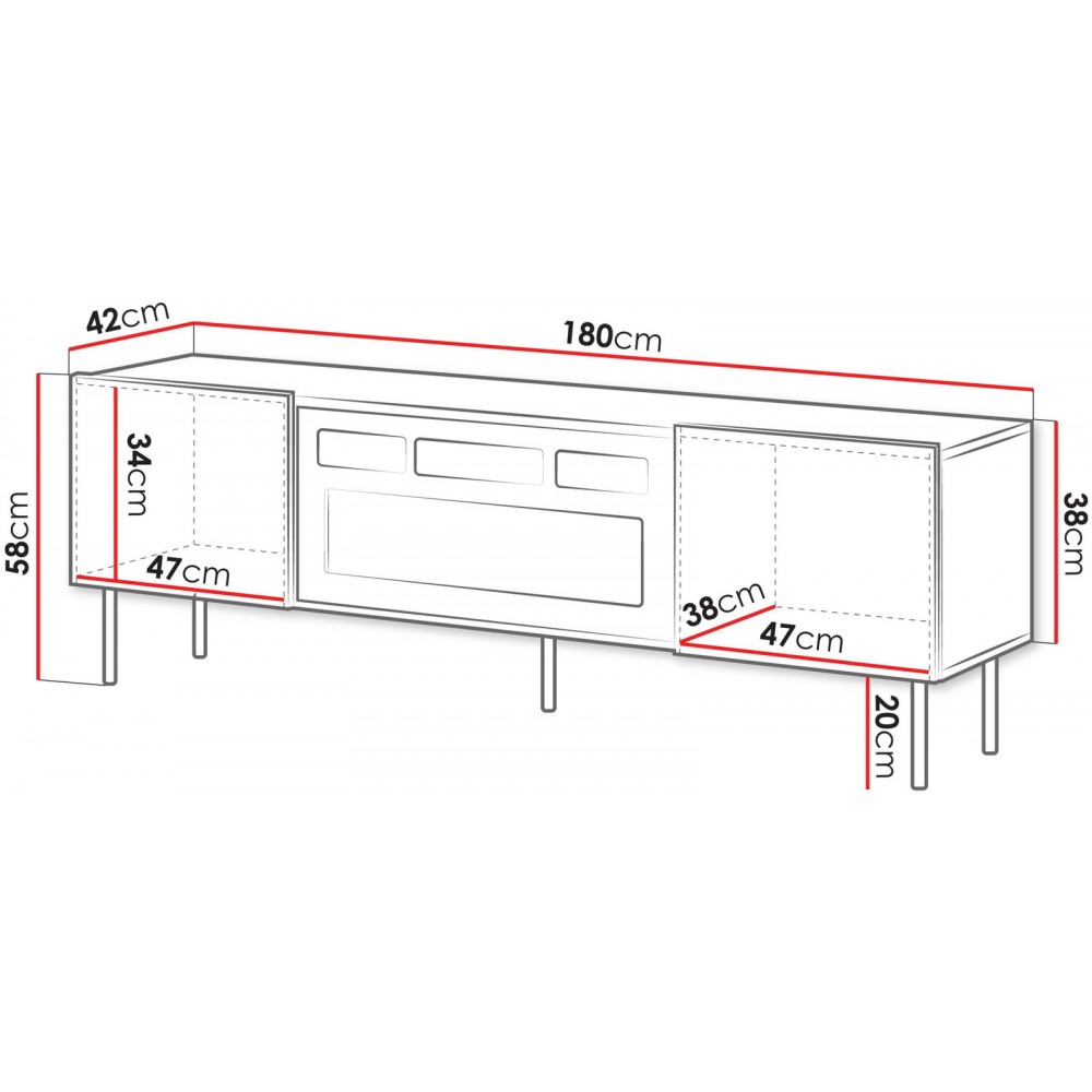 Έπιπλο τηλεόρασης Aleska-Mauro