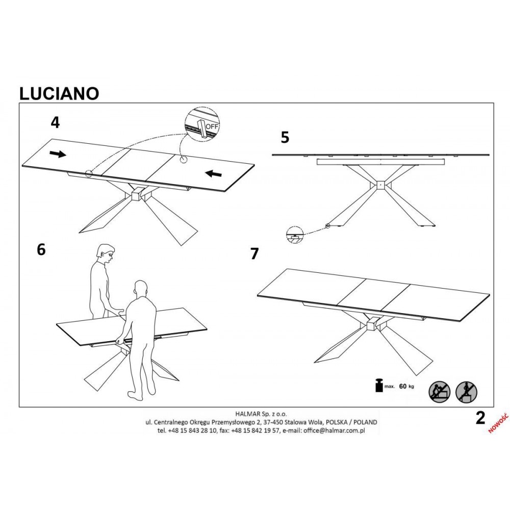 Επεκτεινόμενο τραπέζι Lucia-Leuko