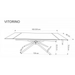 Επεκτεινόμενο τραπέζι Victor I 160x90x75