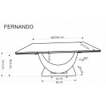Επεκτεινόμενο τραπέζι Fredi 160x92x75