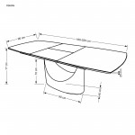 Επεκτεινόμενο τραπέζι Isma 160x90x77