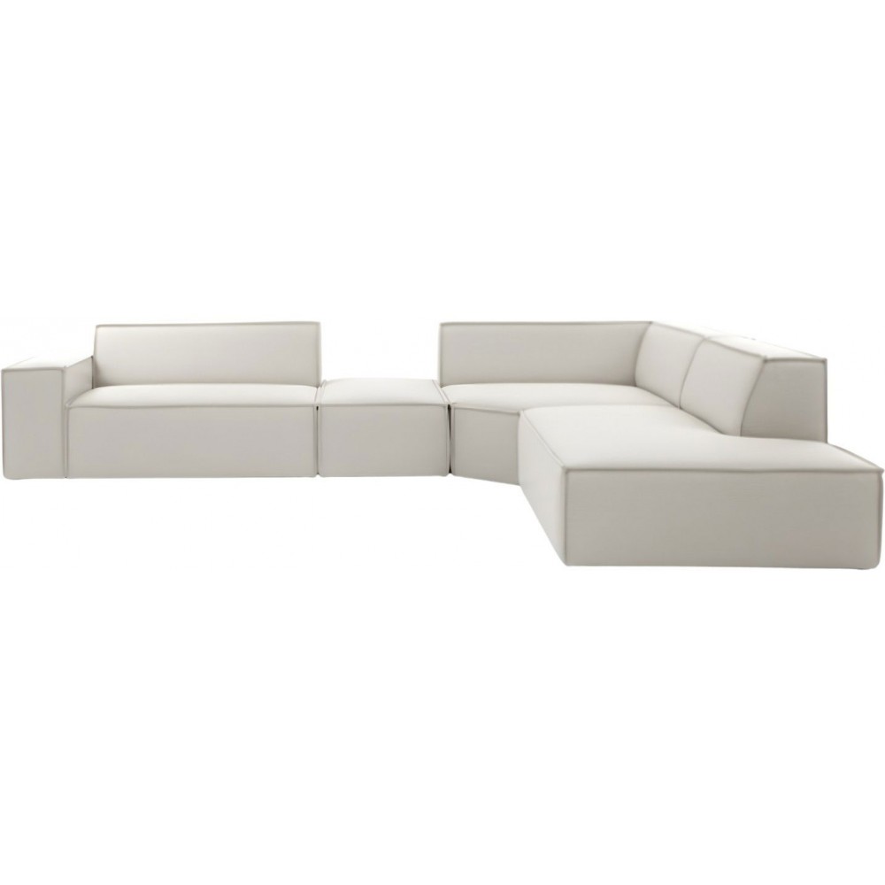 Γωνιακός καναπές Fubu L-Εκρού-Δεξιά