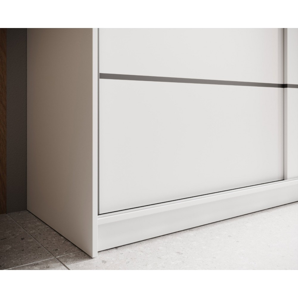 Ντουλάπα Verano 180 συρόμενη -Leuko 180x58x215