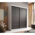 Ντουλάπα Verano 180 συρόμενη -Leuko-Mauro 180x58x215