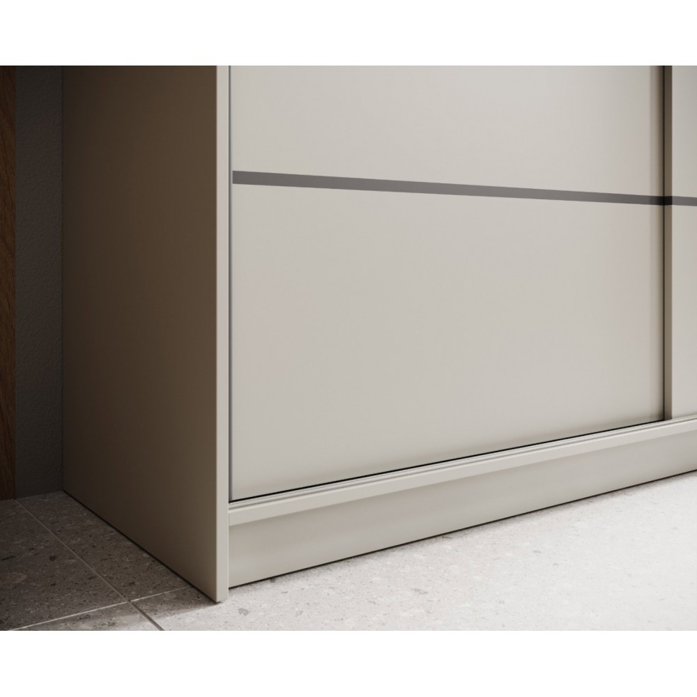 Ντουλάπα Verano 180 συρόμενη -Cashmere 180x58x215