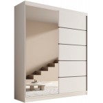 Ντουλάπα Shelvia 180 συρόμενη -Leuko 180x58x215
