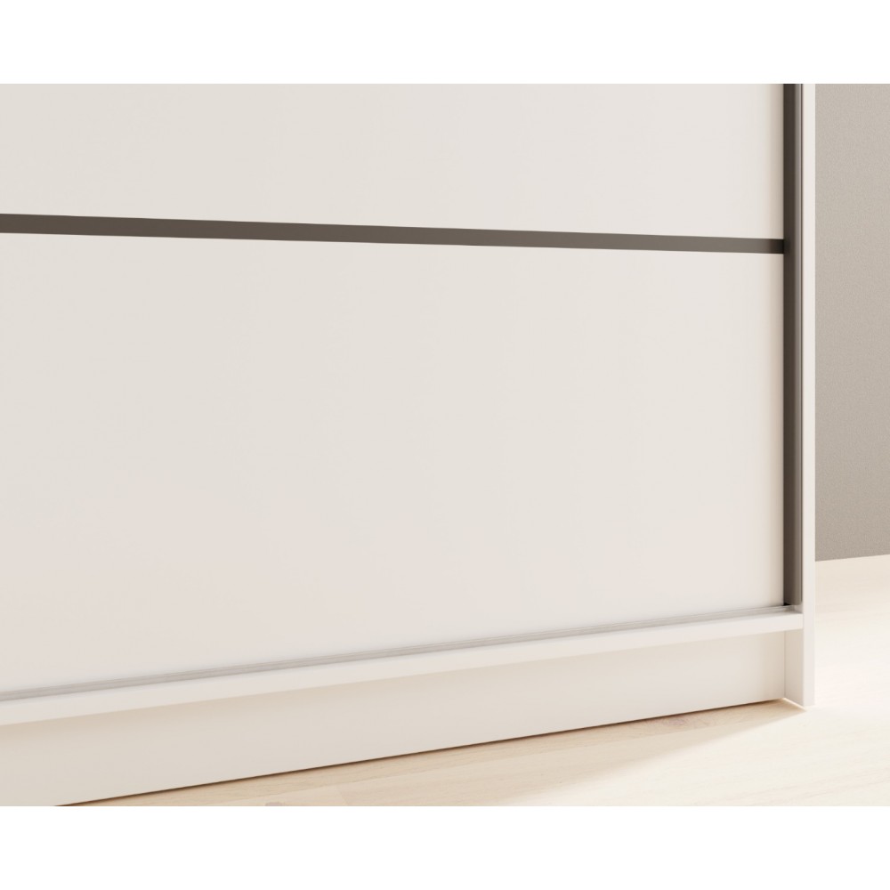 Ντουλάπα Shelvia 180 συρόμενη -Leuko 180x58x215