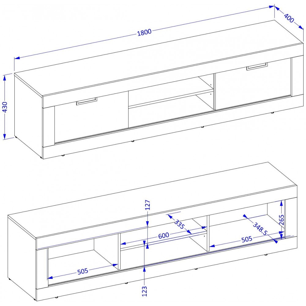 Έπιπλο τηλεόρασης Windsor 2D