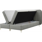 Επενδυμένο κρεβάτι Fandy-Mpez Skouro-160 x 200