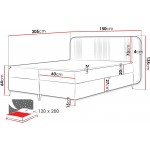 Επενδυμένο κρεβάτι Fandy-Gkri Anoixto-120 x 200