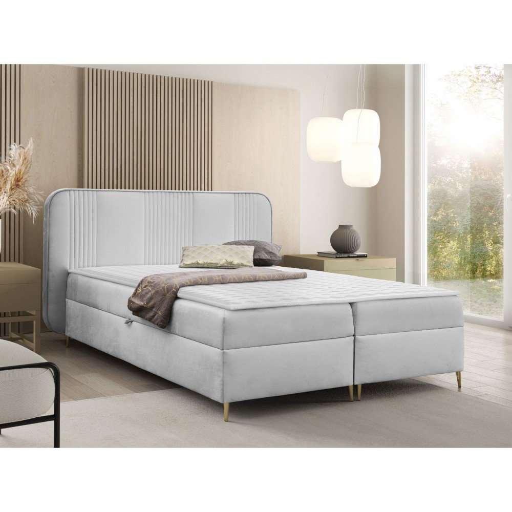 Επενδυμένο κρεβάτι Fandy-Gkri Anoixto-180 x 200