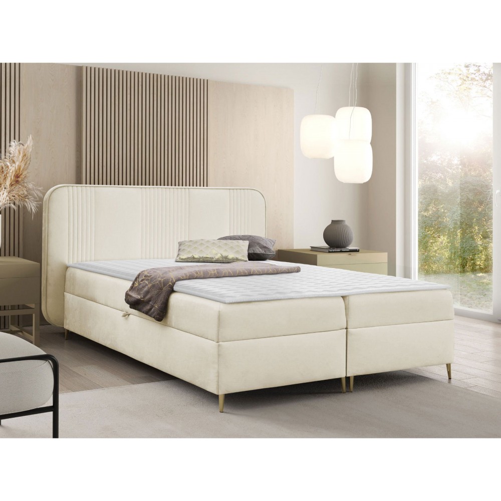 Επενδυμένο κρεβάτι Fandy-Mpez Anoixto-180 x 200