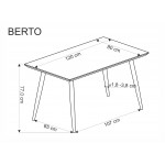 Τραπέζι Alberto 120x80x77