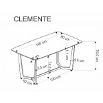 Τραπέζι Clemen 160x90x76