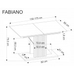 Επεκτεινόμενο τραπέζι Fabio 130x85x76
