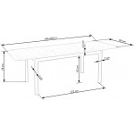 Επεκτεινόμενο τραπέζι Floriano-Drus 160x90x776