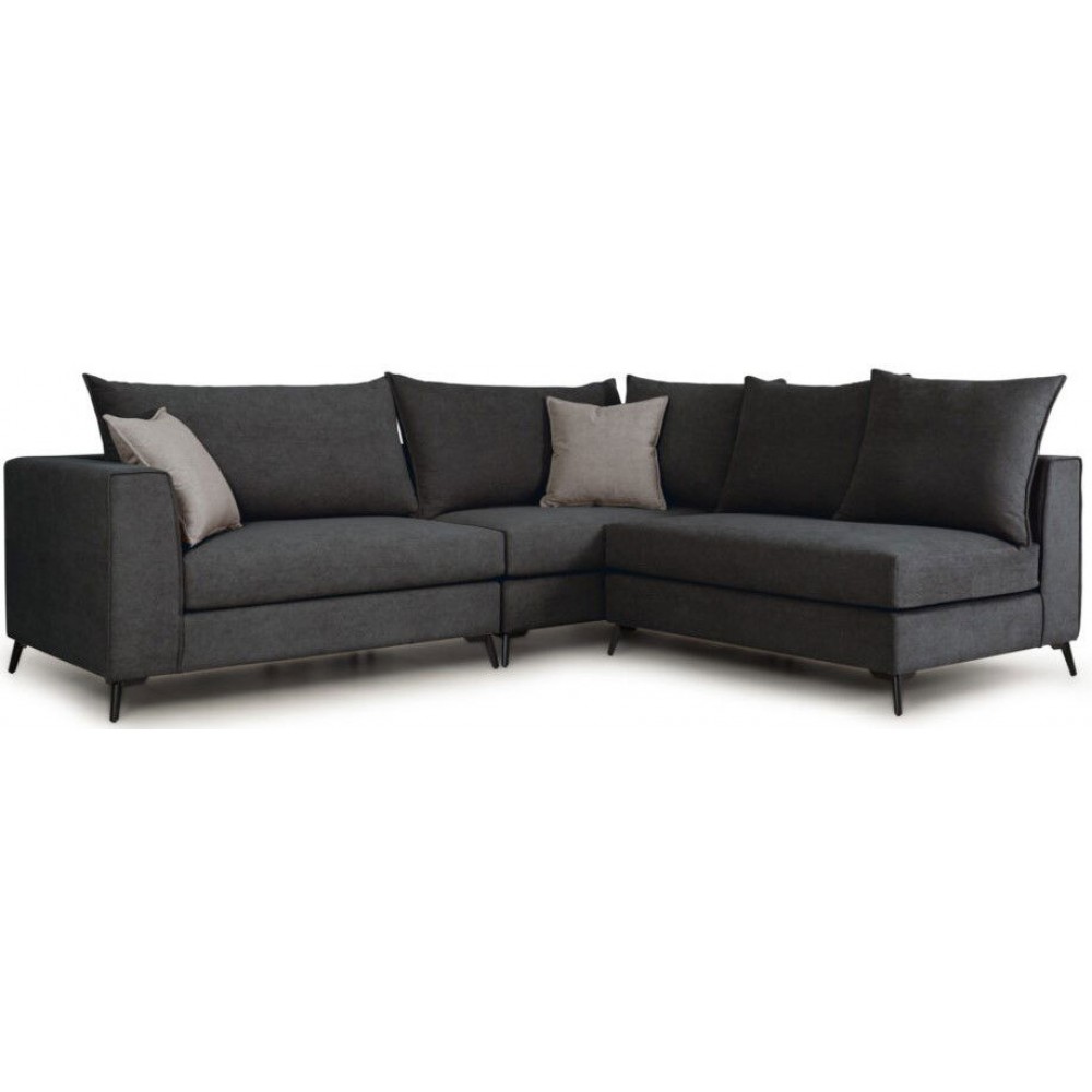 Γωνιακός καναπές Ricap-Gkri Skouro