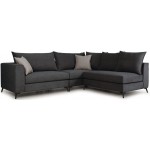 Γωνιακός καναπές Ricap-Gkri Skouro