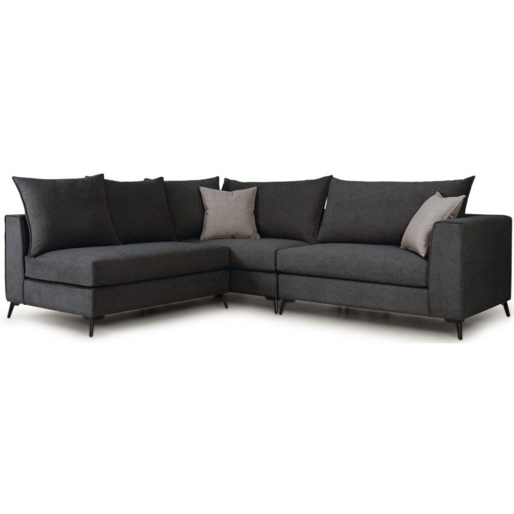 Γωνιακός καναπές Ricap-Gkri Skouro