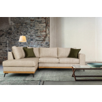 Γωνιακός καναπές Rotondo -Krem-Αριστερή