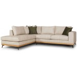 Γωνιακός καναπές Rotondo -Krem-Αριστερή