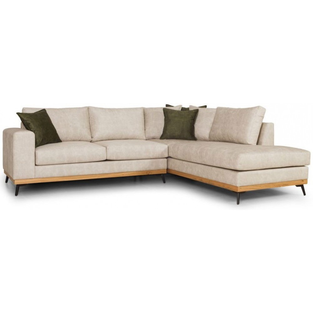 Γωνιακός καναπές Rotondo -Krem-Δεξιά