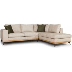 Γωνιακός καναπές Rotondo -Krem-Δεξιά