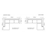 Γωνιακός καναπές Rotondo -Mpez-Δεξιά