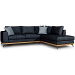 Γωνιακός καναπές Rotondo -Mple Skouro-Δεξιά