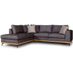 Γωνιακός καναπές Rotondo -Gkri Skouro-Αριστερή