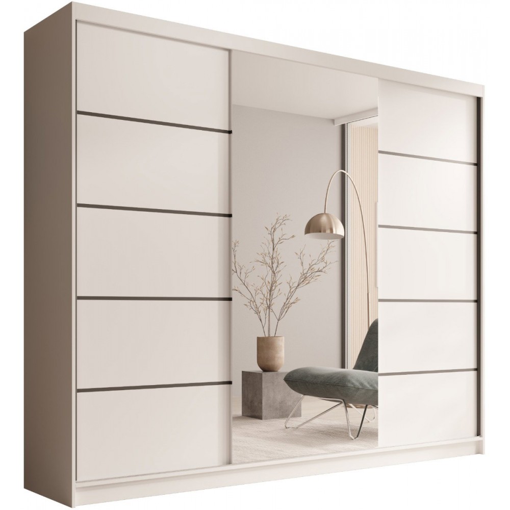 Ντουλάπα Galadriel 250 συρόμενη-Leuko 250x58x215