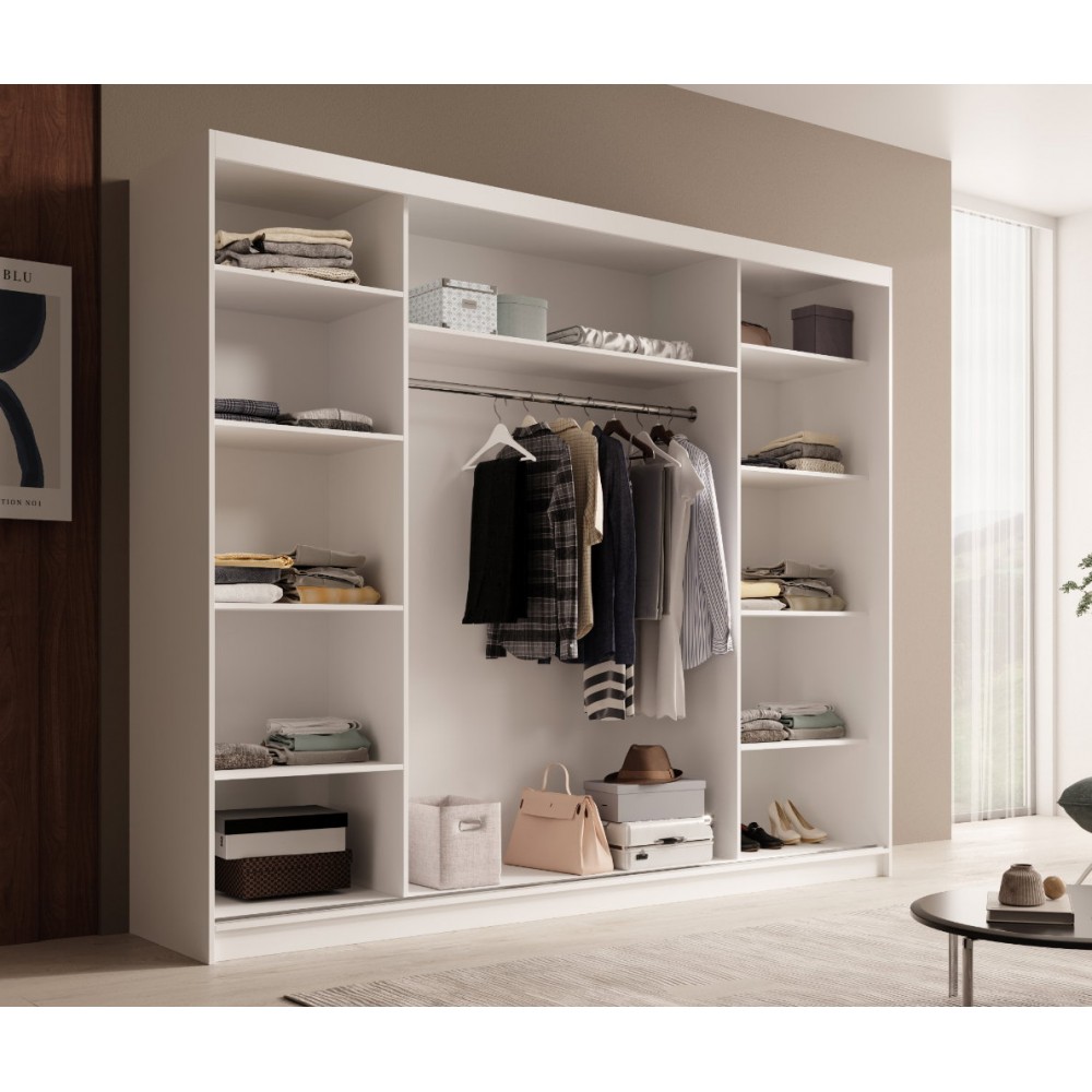 Ντουλάπα Galadriel 250 συρόμενη-Leuko 250x58x215