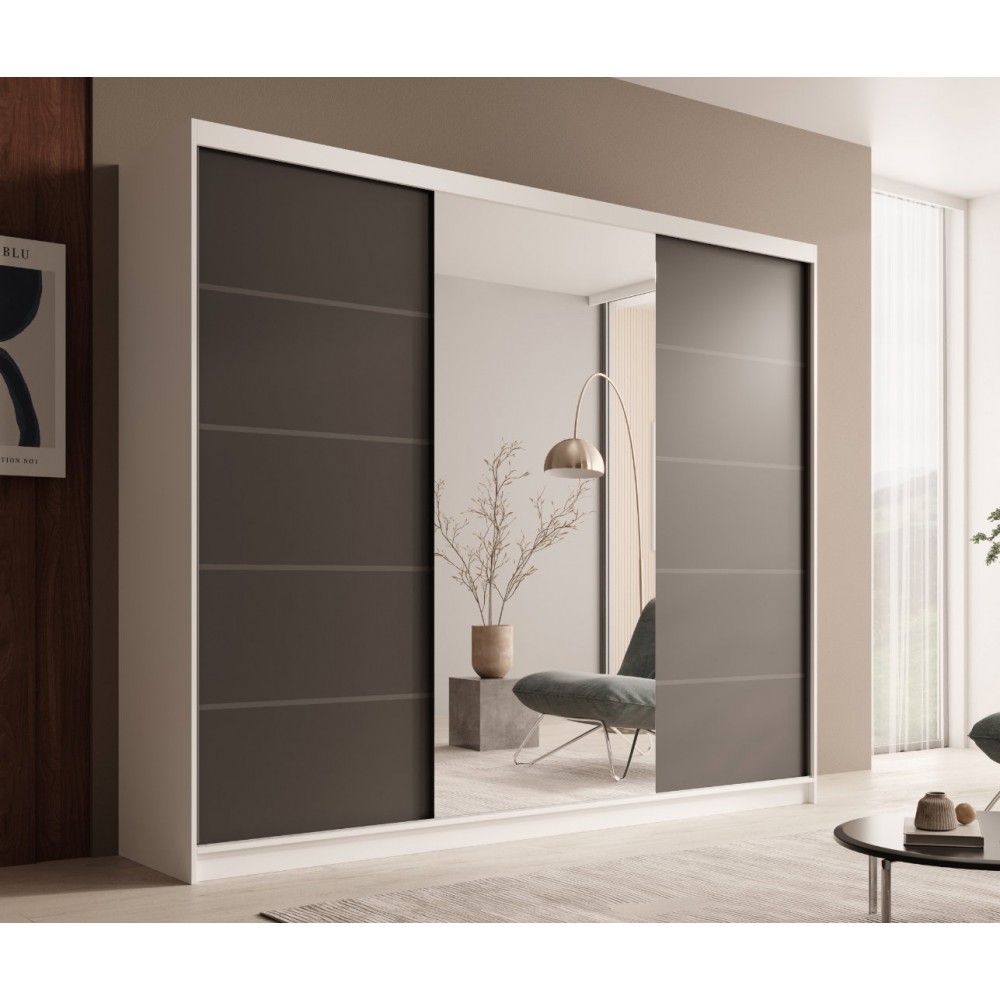 Ντουλάπα Galadriel 250 συρόμενη-Leuko-Mauro 250x58x215